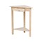 International Concepts Corner Accent Table, Unfinished OT-95 - alternate 1